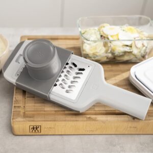 ZWILLING Z-Cut Multifunctional Grater, Mandoline, Faster Grating Technology, Zester, Rasp Grater, Slicer, Finger Guard,Grey