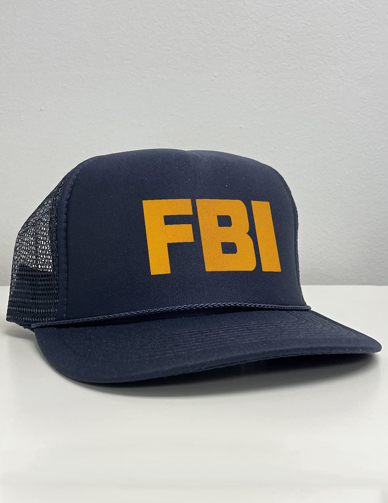 Promotion & Beyond FBI Navy (Gold Text) Investigation Halloween Costume Adjustable Unisex Sports Baseball Hat Cap for Daily Use