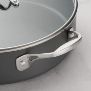 Tramontina Covered Deep Sauté Pan Hard Anodized 5.5 Qt