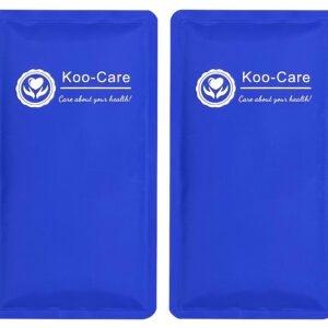 Koo-Care 2 Gel Ice Pack for Injuries Reusable Hot Cold Pack Wrap with Elastic Strap - 11" x 5.9" - Flexible Cold Compress for Head Shoulder Arm Elbow Wrist Back Knee Ankle - Pain Relief for Migraine