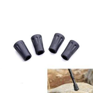 Walking Stick Tips Rubber 4 Pack Trekking Pole Tips Replacement Rubber Feet for Hiking Poles, Walking Sticks, Trekking Poles Rubber Tip for Walking Sticks Hiking Trekking Poles Rubber Feet