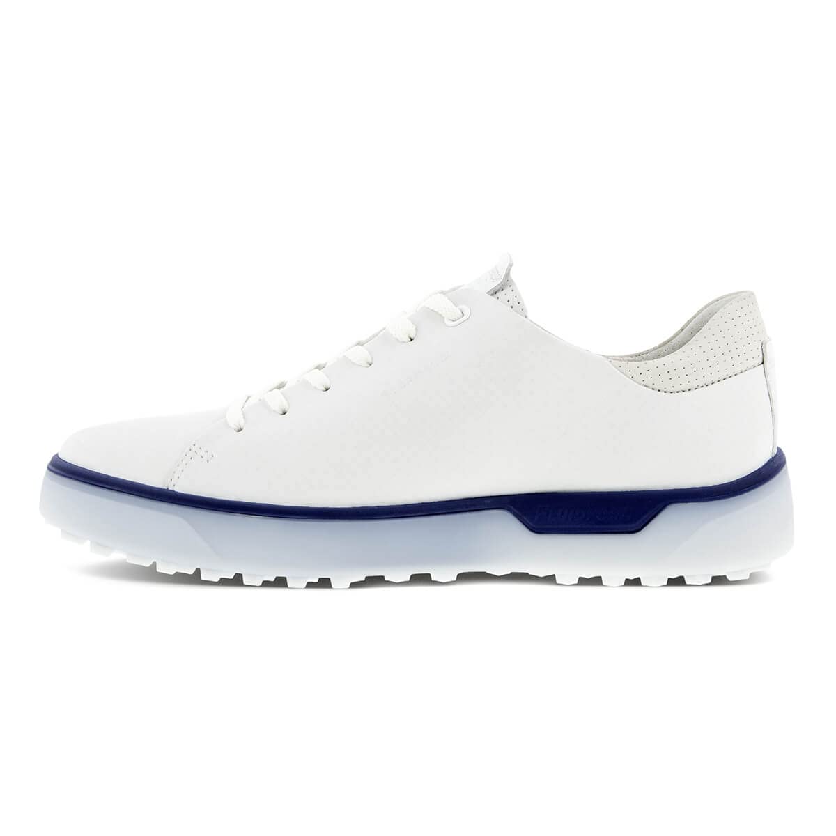 ECCO Men's Golf Tray Hydromax Water Resistant Shoe, White/Blue Depths, 9-9.5