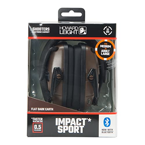 Howard Leight Honeywell Ademco Howard Leight Impact Sport with Bluetooth, Flat Dark Earth (R-02549)