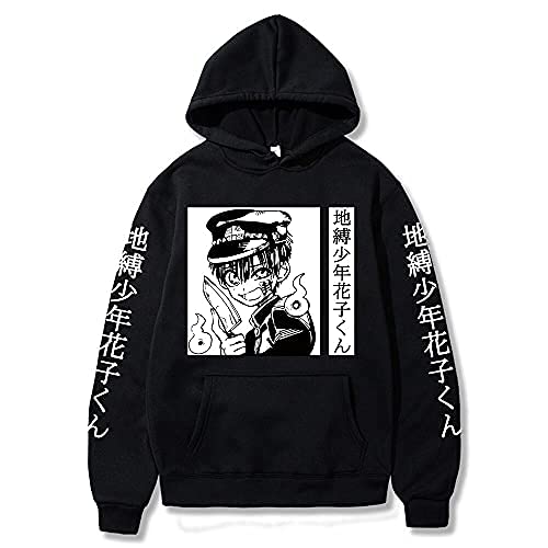 WAWNI Manga Toilet-Bound Hanako-kun Hoodie Long Sleeve Women Men Tracksuit Harajuku Streetwear Anime Clothes (black4,XL)