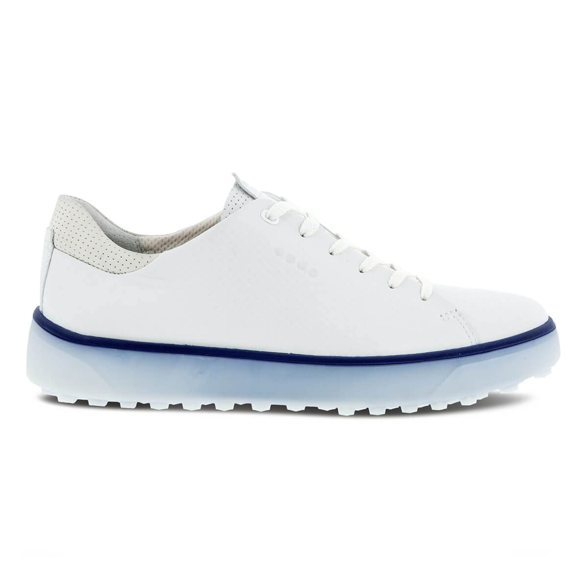 ECCO Men's Golf Tray Hydromax Water Resistant Shoe, White/Blue Depths, 9-9.5