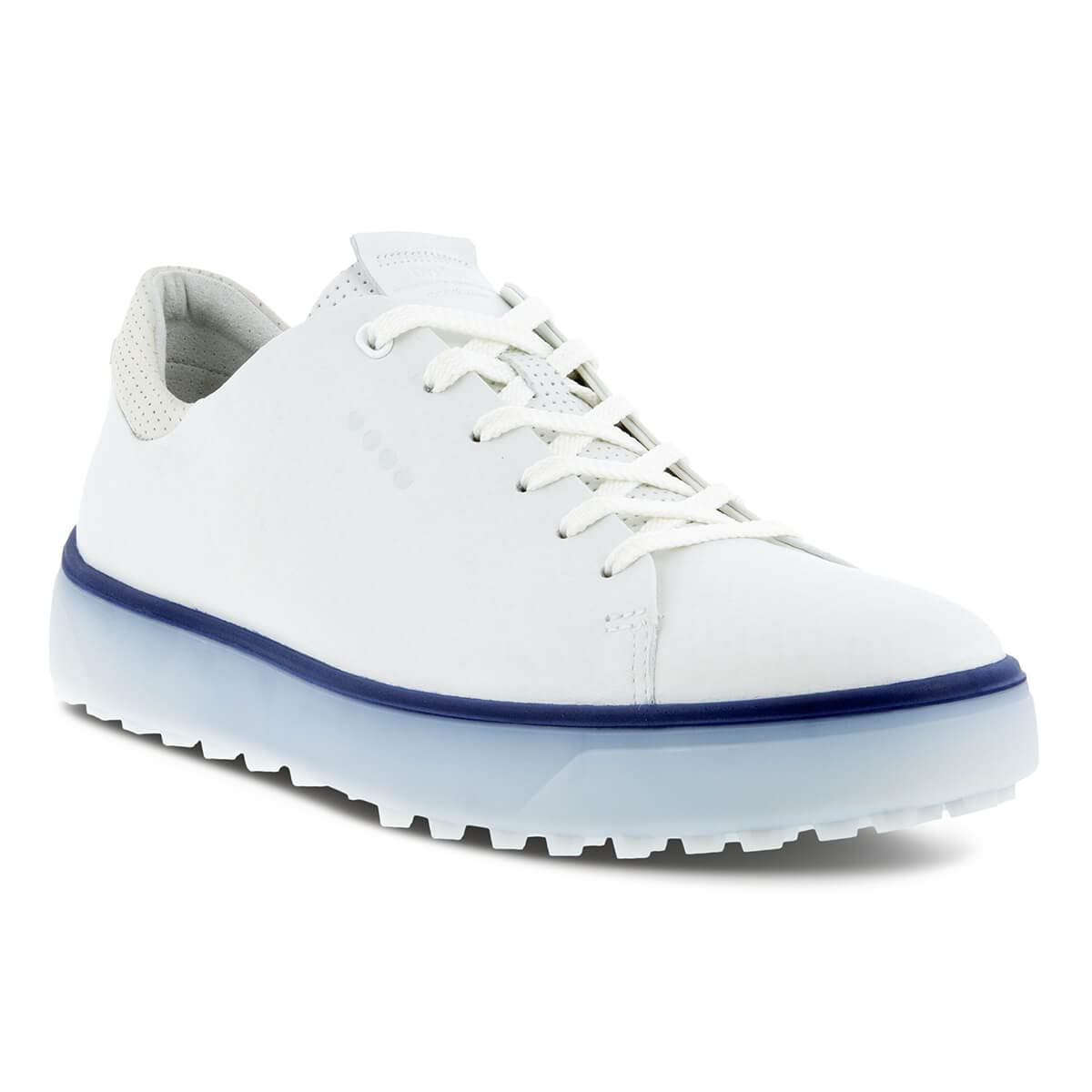 ECCO Men's Golf Tray Hydromax Water Resistant Shoe, White/Blue Depths, 9-9.5