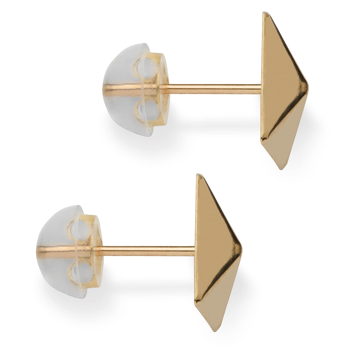 PalmBeach 14K Yellow Gold Pyramid Stud Earrings (8x8mm)