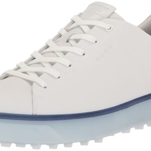 ECCO Men's Golf Tray Hydromax Water Resistant Shoe, White/Blue Depths, 9-9.5