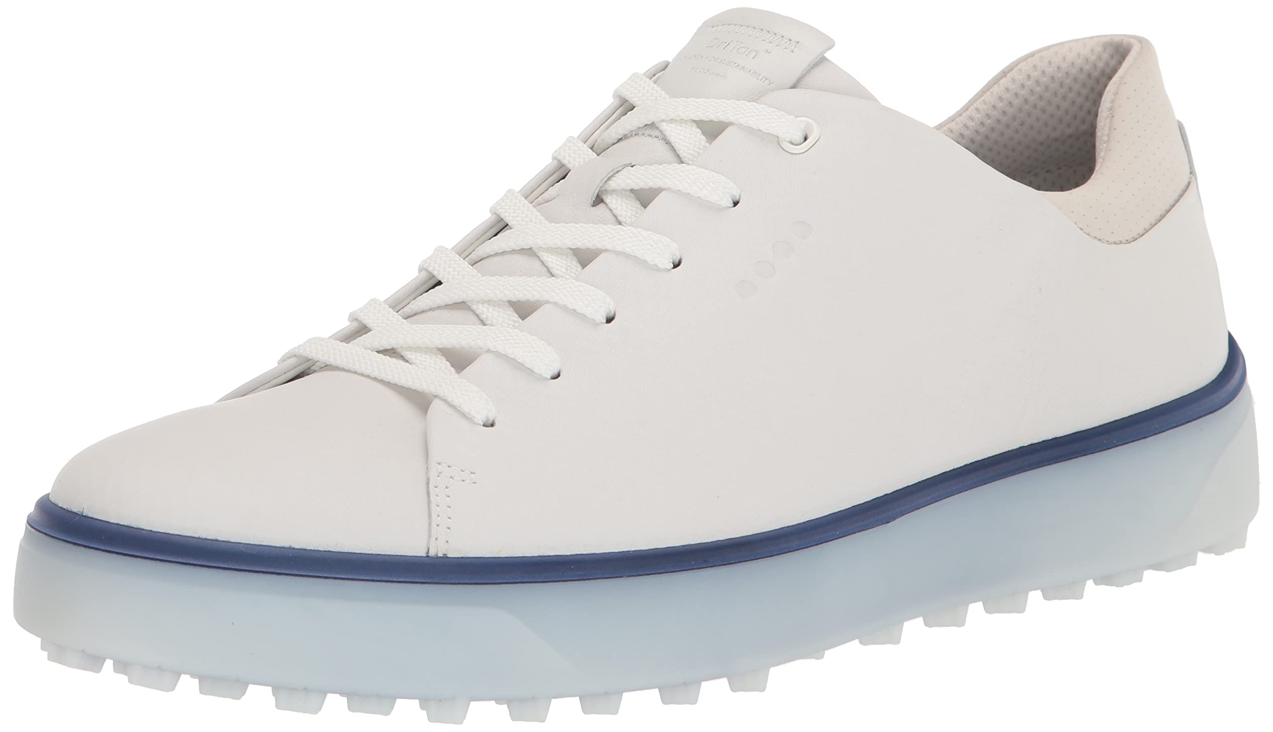 ECCO Men's Golf Tray Hydromax Water Resistant Shoe, White/Blue Depths, 9-9.5