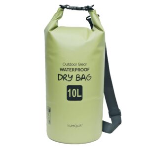 yumqua waterproof dry bag backpack 5l/10l/20l/30l/40l, roll top floating waterproof storage bags for kayaking, boating, swimming, hiking, camping and fishing