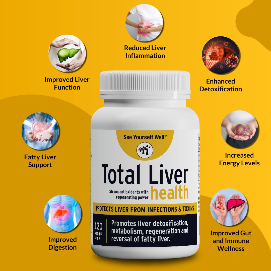 See Yourself Well Total Liver Health: Liver Cleanse, Detox & Repair Fatty Liver. Milk Thistle Extract, Dandelion Root, Yarrow, Burdock Root & Cynara (Artichoke) to Support Healthy Liver Function