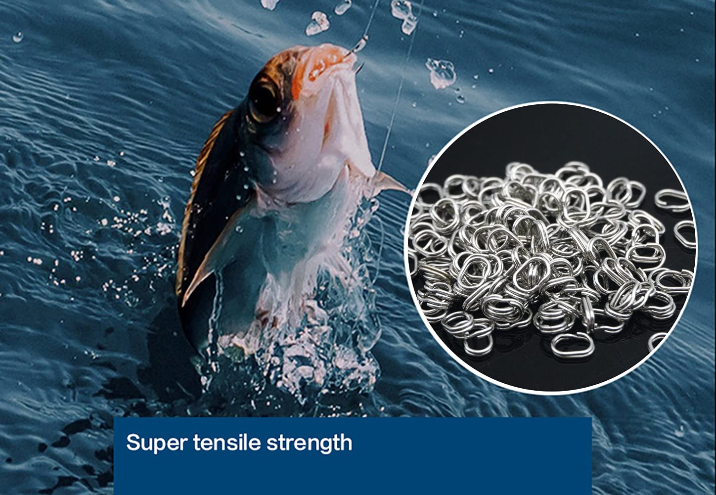 HTHYLURE 100Pcs Fishing Split Rings Stainless Steel Fishing Oval Split Rings Swivel Snap Carp Fishing Tackle Chain Connector Heavy Duty Split Rings Size Wire Diameter 0.6mm 0.7mm