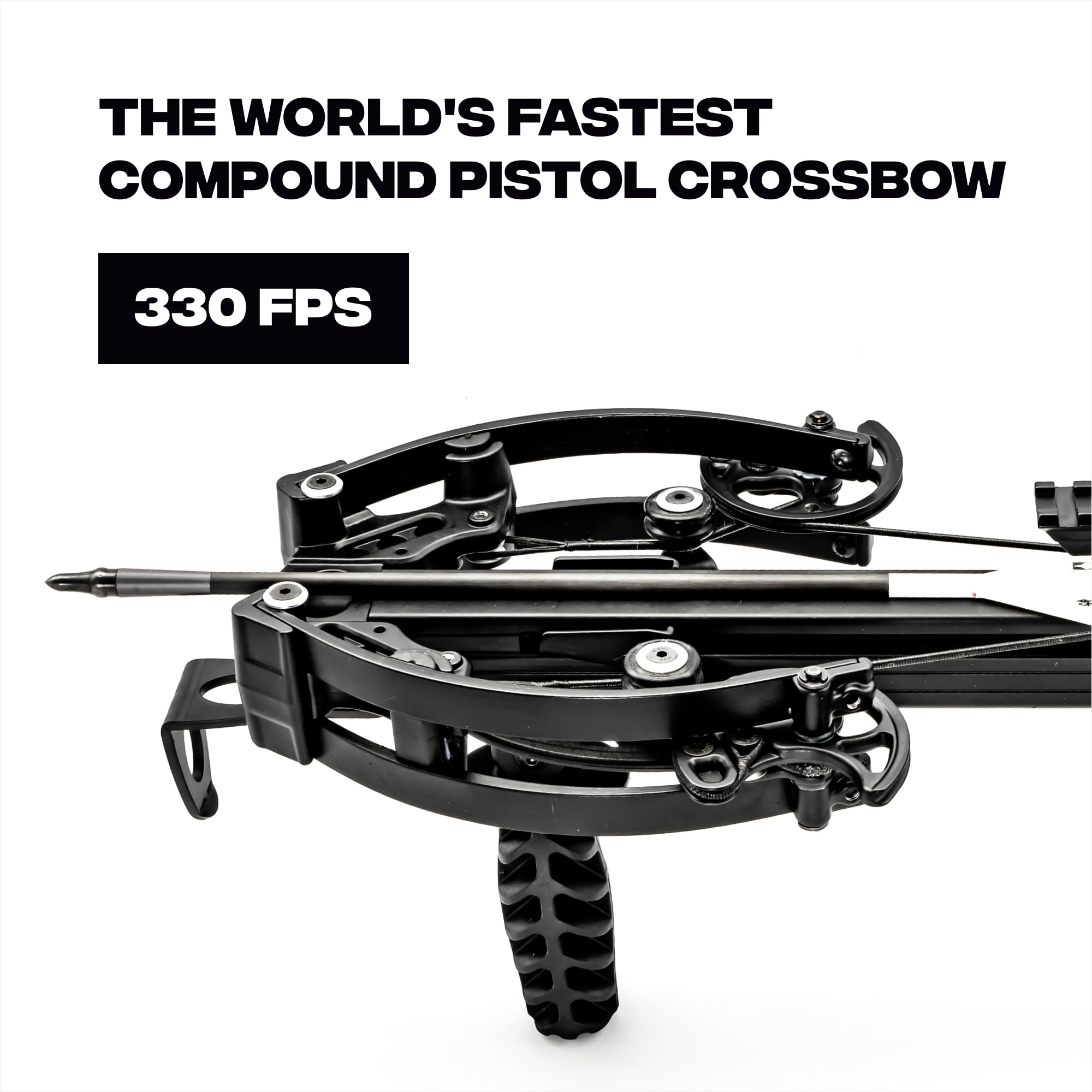 BALLISTA BAT Compound Mini Crossbow - Small Crossbow for Hunting, Fishing and Target for Adults and Youth - Fast 330fps, Powerful 130lbs, Lightweight 2.46lbs