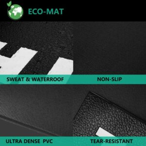 Thinvik Bike Mat PVC Environmental for Peloton Spinning Bike & Wahoo Kickr - Bicycle Trainer Mat for Cycleops Rowe Indoor Cycling Exercise Stationary Bike mat with Stone Texture 30*60in 4mm thickness