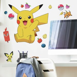 RoomMates RMK4821GM Pikachu Giant Peel and Stick Wall Decals