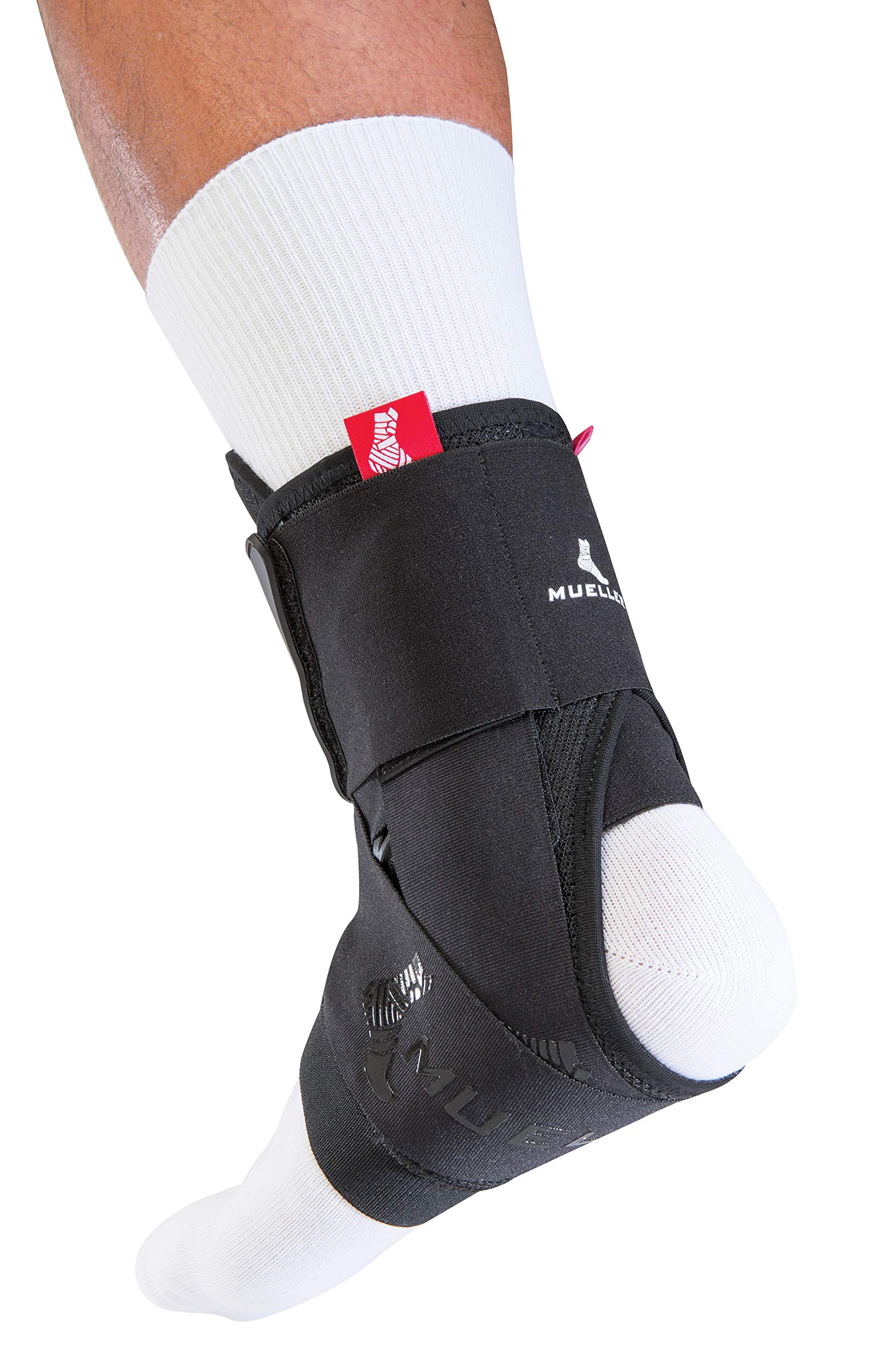 MUELLER Sports Medicine The One Ankle Brace Premium, Ankle Pain Relief Support for Men and Women, Ideal for Sprains, Strains, Arthritis, Black, Medium