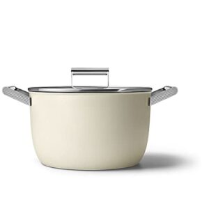 smeg cream 5-quart 9.5-inch casserole dish with lid