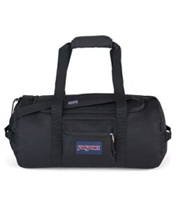 jansport superbreak away duffel - recycled polyester travel or gym bag, durable weekender with front utility pocket & side grab handles, 40l, black