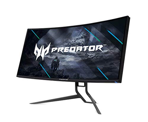 Acer Predator X34 Sbmiiphzx 34" 1900R Curved UWQHD (3440 x 1440) IPS Gaming Monitor | NVIDIA G-SYNC | NVIDIA Reflex Latency | Up to 180Hz | Up to 0.5ms | DCI-P3 98% | 400nit | DP & 2 x HDMI 2.0,Black