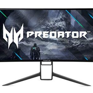 Acer Predator X34 Sbmiiphzx 34" 1900R Curved UWQHD (3440 x 1440) IPS Gaming Monitor | NVIDIA G-SYNC | NVIDIA Reflex Latency | Up to 180Hz | Up to 0.5ms | DCI-P3 98% | 400nit | DP & 2 x HDMI 2.0,Black