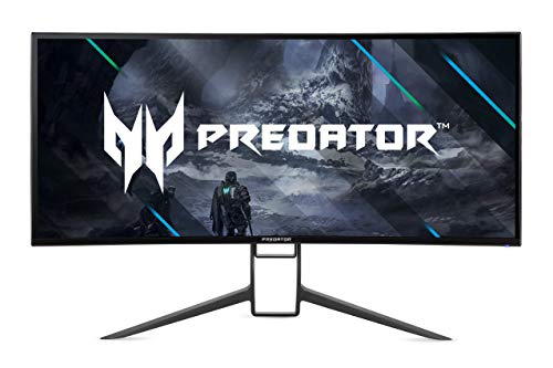 Acer Predator X34 Sbmiiphzx 34" 1900R Curved UWQHD (3440 x 1440) IPS Gaming Monitor | NVIDIA G-SYNC | NVIDIA Reflex Latency | Up to 180Hz | Up to 0.5ms | DCI-P3 98% | 400nit | DP & 2 x HDMI 2.0,Black