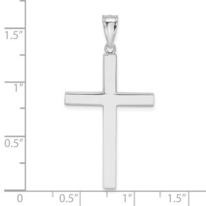 Diamond2Deal 14K White Gold Latin Cross Pendant