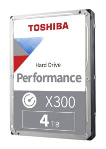 toshiba x300 4tb performance & gaming 3.5-inch internal hard drive – cmr sata 6 gb/s 7200 rpm 256 mb cache - hdwr440xzsta