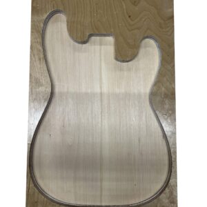 Exotic Wood Zone Basswood Guitar Body Blank | Unfinished Electric Guitar Body | Luither Tonewood Suppliers 21" x 14" x 2"- 3 Piece Glued (Planed, Basswood)