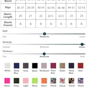 Cakulo Athletic Skorts for Woman Drawstring Knee Length Swim Golf Tennis Skirts Pocket Casual High Waist Skirt Black XL