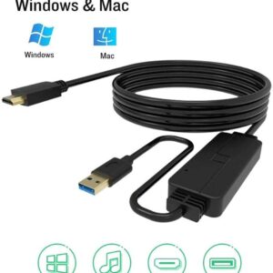 USB to HDMI Adapter Cable for Mac OS Windows 10/8/7/Vista/XP, USB 3.0 to HDMI Male HD 1080P Monitor Display Audio Video Converter Cord 6.6FT