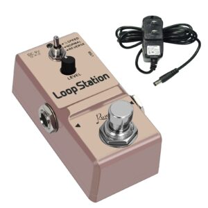 Rowin Loop Station Unlimited Overdubs 10 Minutes of Looping with 9V DC 1A Pedal Power Supply