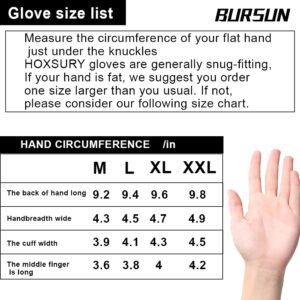 BURSUN Winter Gloves, Windproof Waterproof Warm Touchscreen Gloves Men Women, Outdoor Winter Thermal Gloves for Cycling Riding Running Work