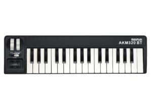 midiplus akm320bt usb midi keyboard controller, black, bluetooth