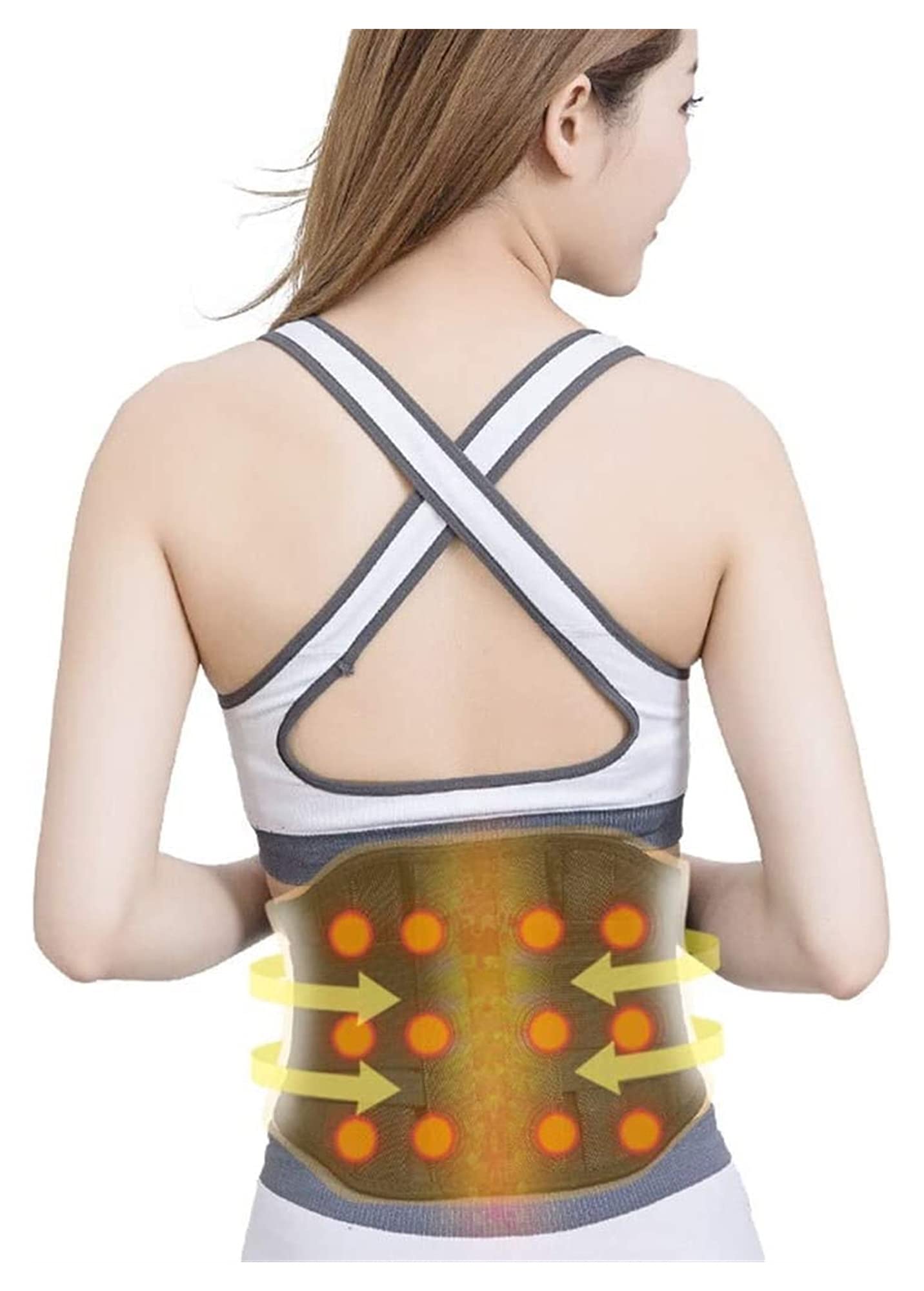 XMSM Lower Back Brace Back Support Belt with Adjustable Straps and Built-in Splints, Lumbar Belt for Pain Relief and Injury Prevention (Size : Medium)