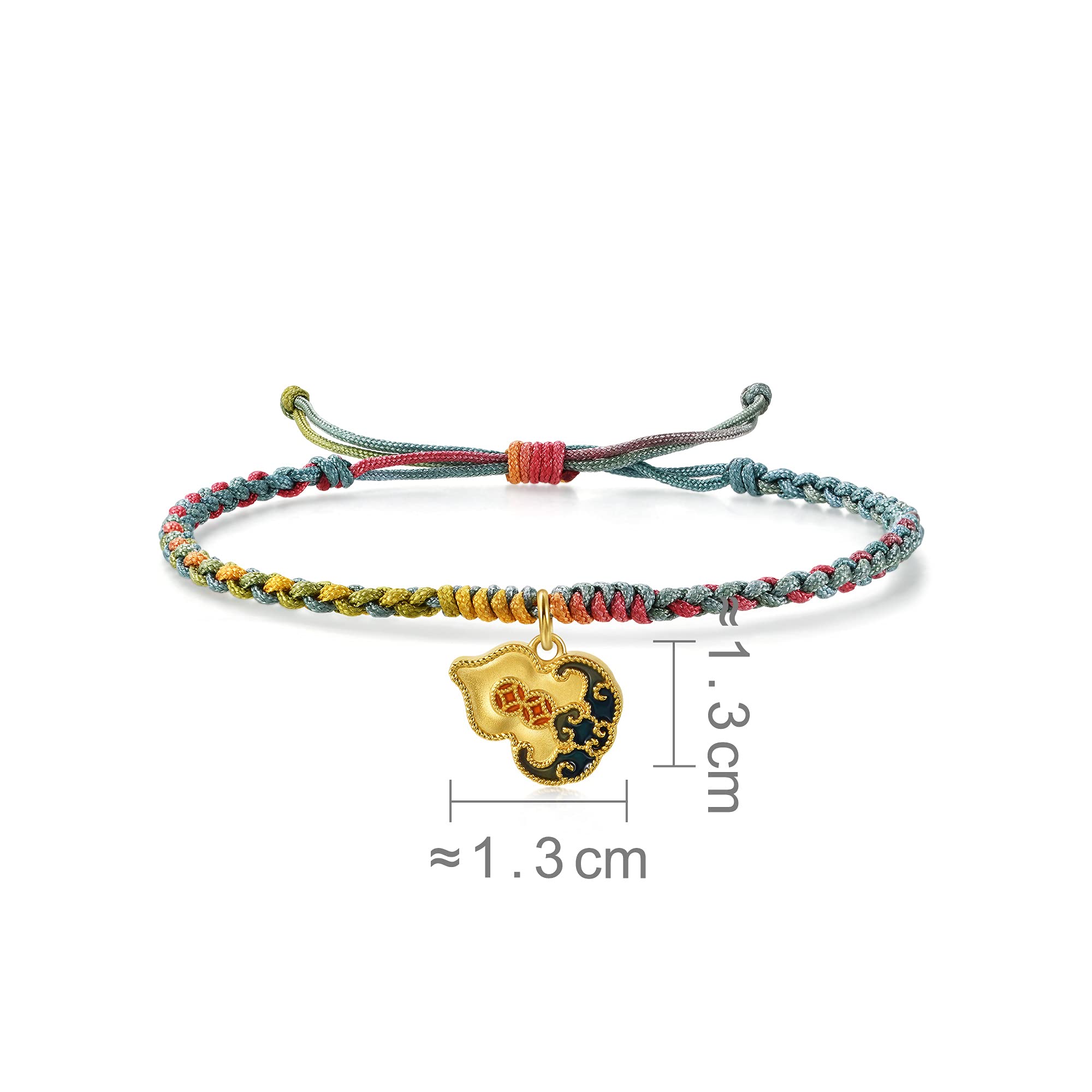 CHOW SANG SANG Cultural Blessings 999 Gold Gourd (Wulu) Blessing Bracelet for Women 92605B | 8.6 Inches, (22 CM)