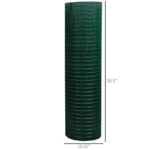 PawHut 98' L x 35.5" H Hardware Cloth, 1/2 x 1 Inch Wire Mesh Fence Netting Roll for Aviary, Chicken Coop, Rabbit Hutch, Animal, Garden Protection