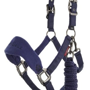 Lemieux Vogue Fleece Headcollar & Rope Royal Blue Extra-Full