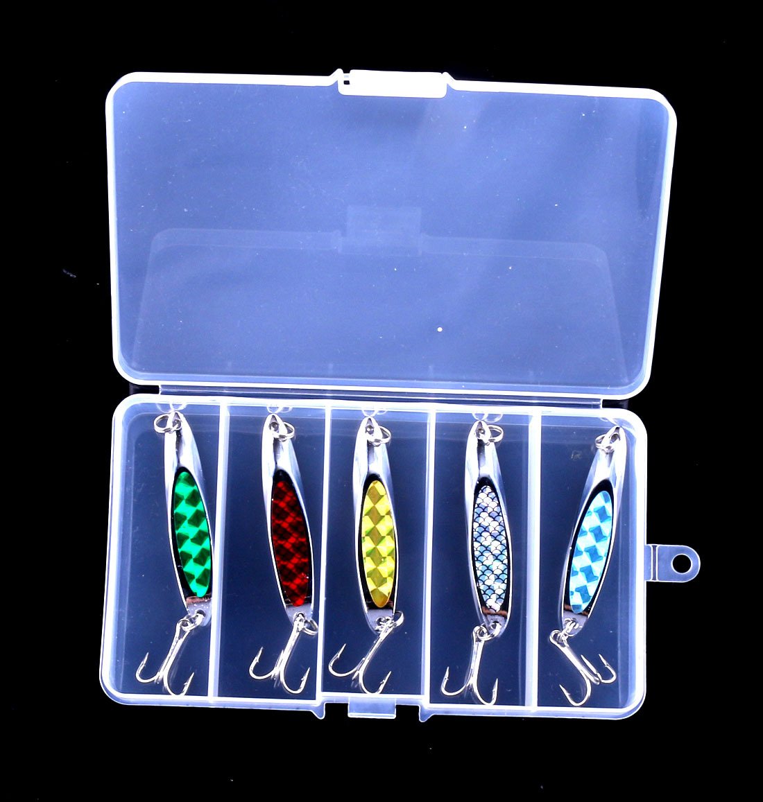 Fishing Lures,Fishing Spoons,Trout Lures,Bass Lures,2.75inch/.074oz,5-Piece Box,Applicable to Various Waters,Suitable for Many Kinds of Fish,Fishing Spoons Lures