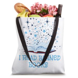 Bibliophile Book Nerd I Read Banned Books Tote Bag