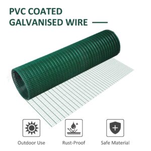 PawHut 98' L x 35.5" H Hardware Cloth, 1/2 x 1 Inch Wire Mesh Fence Netting Roll for Aviary, Chicken Coop, Rabbit Hutch, Animal, Garden Protection