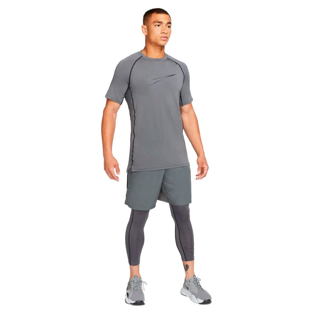 Nike Pro Dri-FIT Men's 3/4 Tights (as1, Alpha, m, Regular, Regular, Gray, Medium)