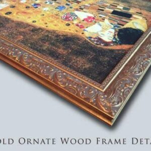 ArtDirect Hine, Lewis Wickes 24x19 Gold Ornate Framed Art Print with Double Matting Titled: Group in Front of Indian Orchard MFG Co