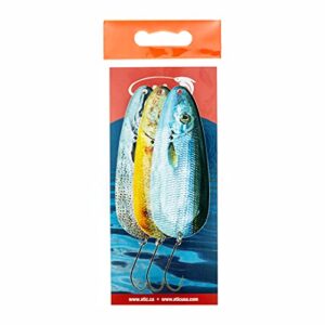 ETIC Poseidon 4 ½", 2oz Fishing Spoons Kit 100% Made of Brass, 3 pcs Fishing Lures, Tackle, Hooks, Baits, Spinning, Casting, Trolling for Trout, Salmon, Pike, Walleye, Bass and Mores