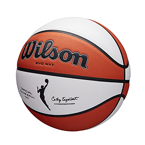 Wilson WNBA Official Game Ball, Indoor, Leather, Size: 6, Brown/White