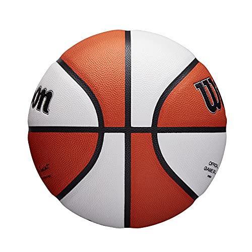 Wilson WNBA Official Game Ball, Indoor, Leather, Size: 6, Brown/White