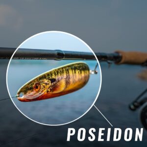 ETIC Poseidon 3 ½", 1oz Fishing Spoons Kit 100% Made of Brass, 4 pcs Fishing Lures, Tackle, Hooks, Baits, Spinning, Casting, Trolling for Trout, Salmon, Pike, Walleye, Bass and Mores