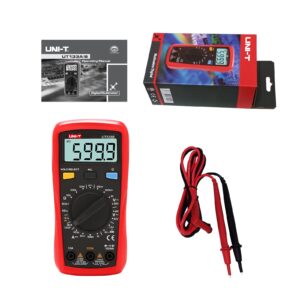 UNI-T Digital Multimeter Tester UT133B, AC DC Voltage Current Dmm Multimeter 6000 Counts NCV Measures Volt Amp Ohm Capacitance Continuity Buzzer Diode Test Battery Test, Palm Size Backlight Data Hold