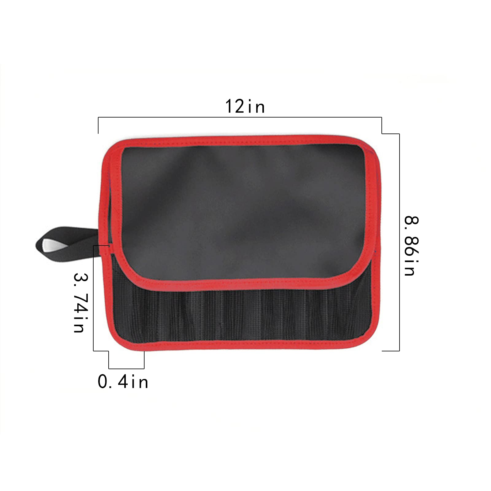 Hinature Lead Vertical Jigs Bag – Roll Up Freshwater Saltwater Artificial Bait Boat Pitching Fishing Jig Lures Fishing Tackle Storage Bag Organizer - Red