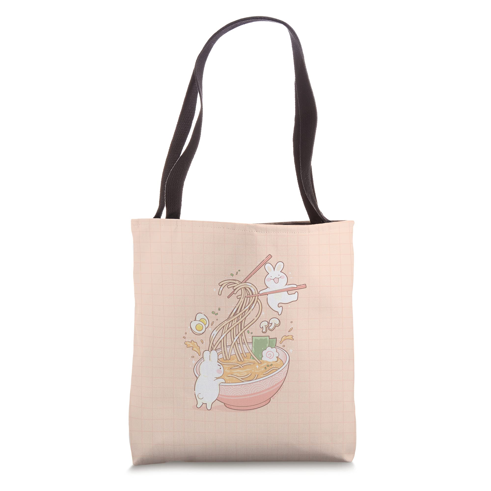 Cute Bunny Rabbit Ramen Noodle Soup Anime Kawaii Aesthetic Tote Bag