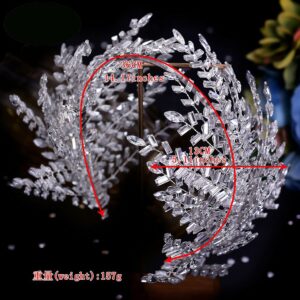 TFANUO Bridal Headpieces for Wedding Women Rhinestone Headband Crystal Tiara Wedding Silver Bridal Hair Accessories